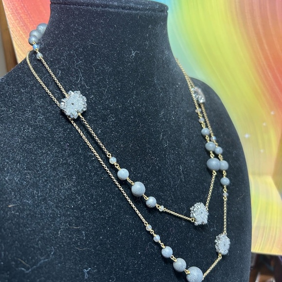Elegant‎ Gold and Silver Women's Necklace - Picture 1 of 11